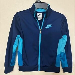 Nike Navy and Light Blue Sports Jacket and pants. Boy matching set Size 6/7
